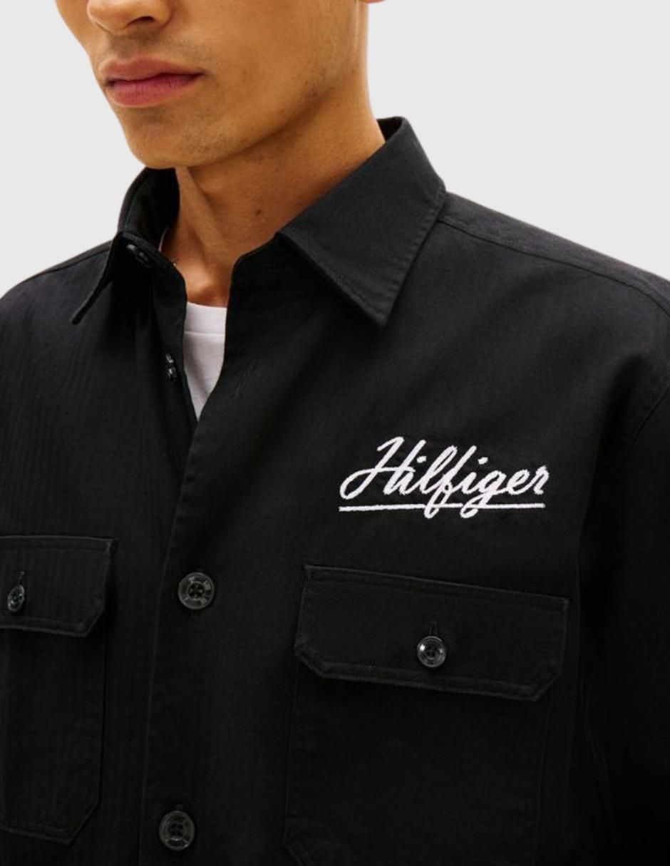 Sobrecamisa casual de algodón manga larga para hombre 4