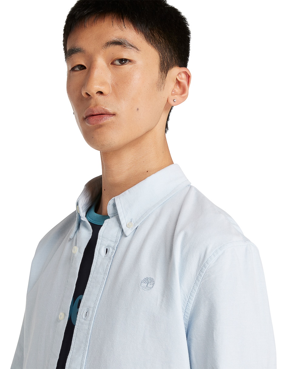 Camisa casual de algodón manga larga para hombre 2