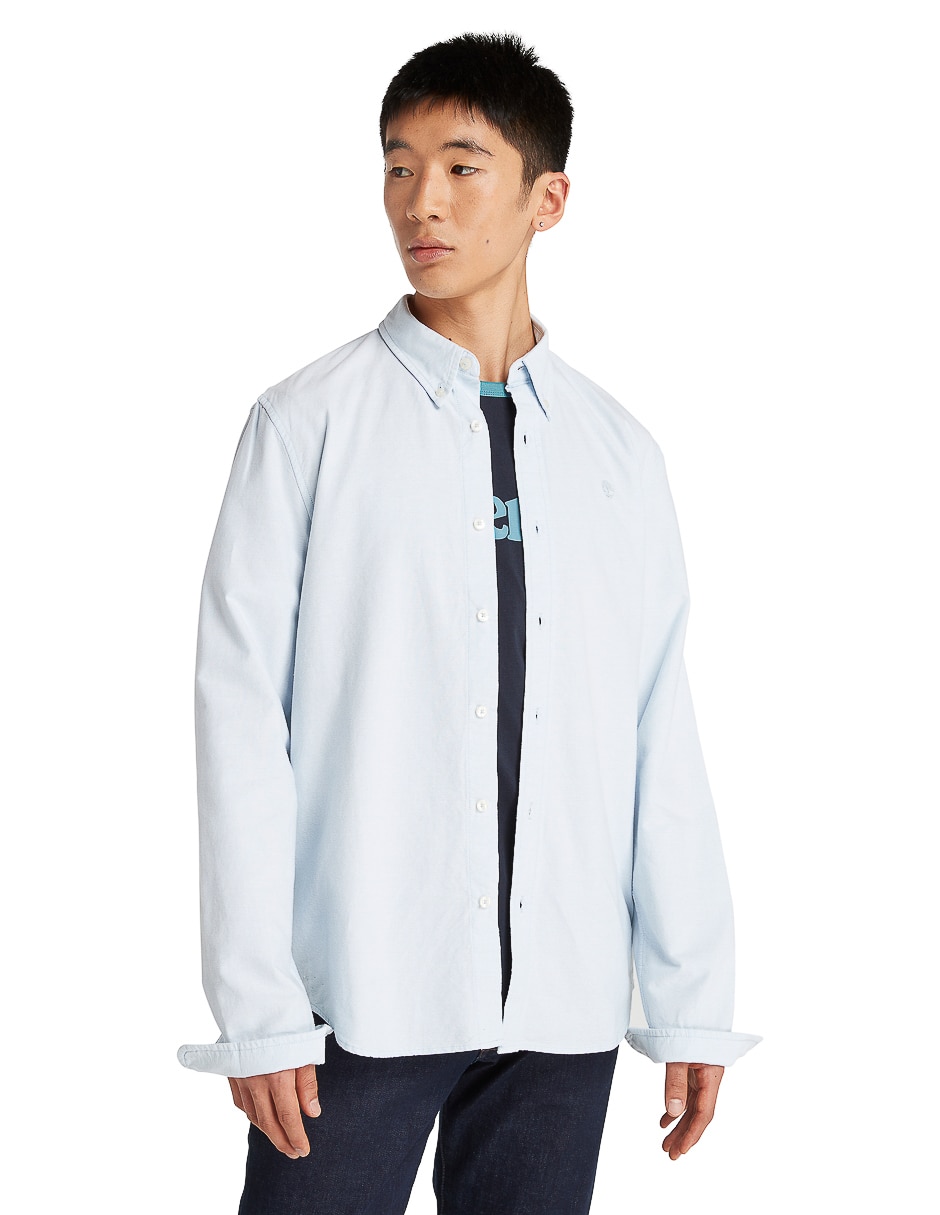 Camisa casual de algodón manga larga para hombre 3