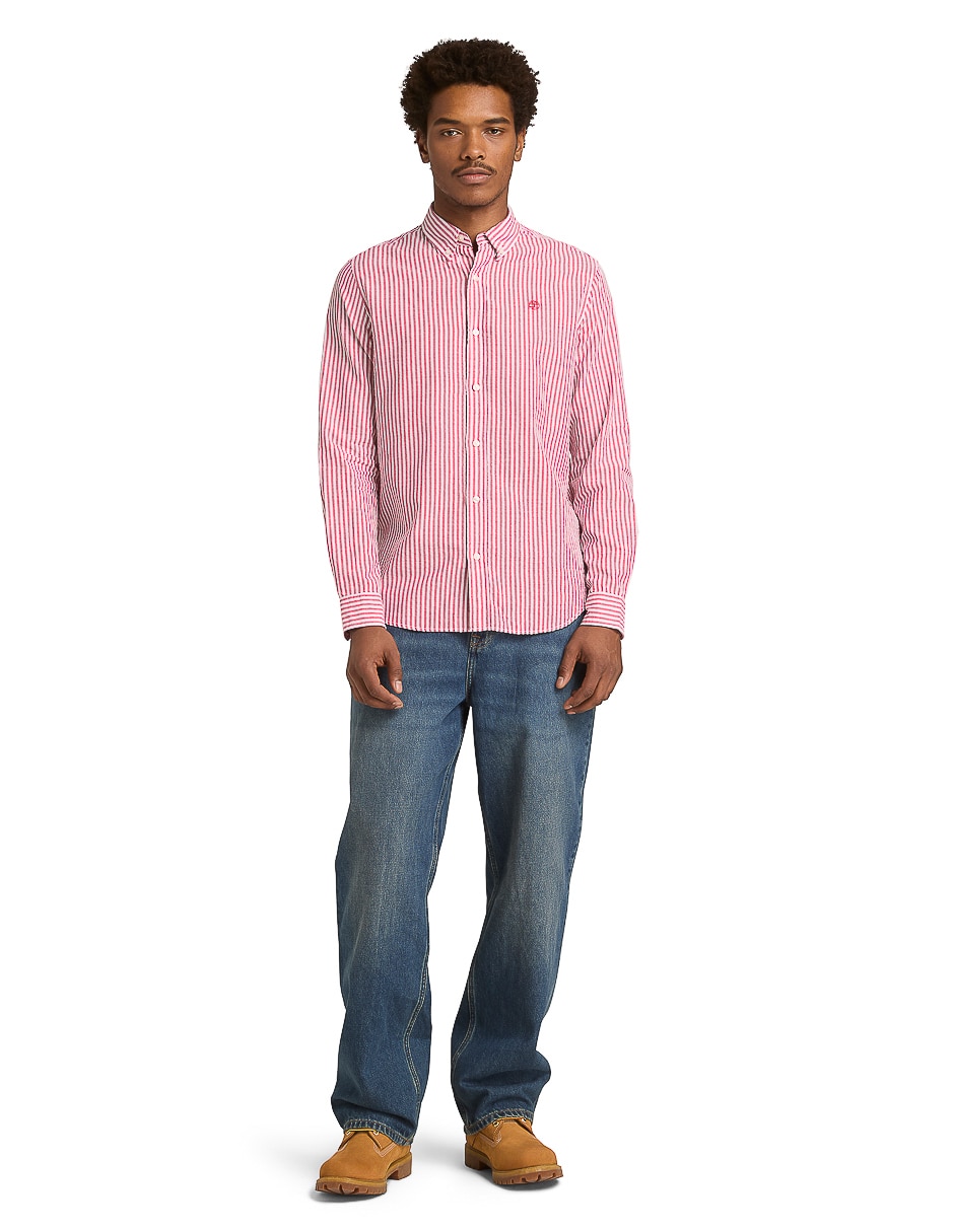 Camisa casual de algodón manga larga para hombre 3