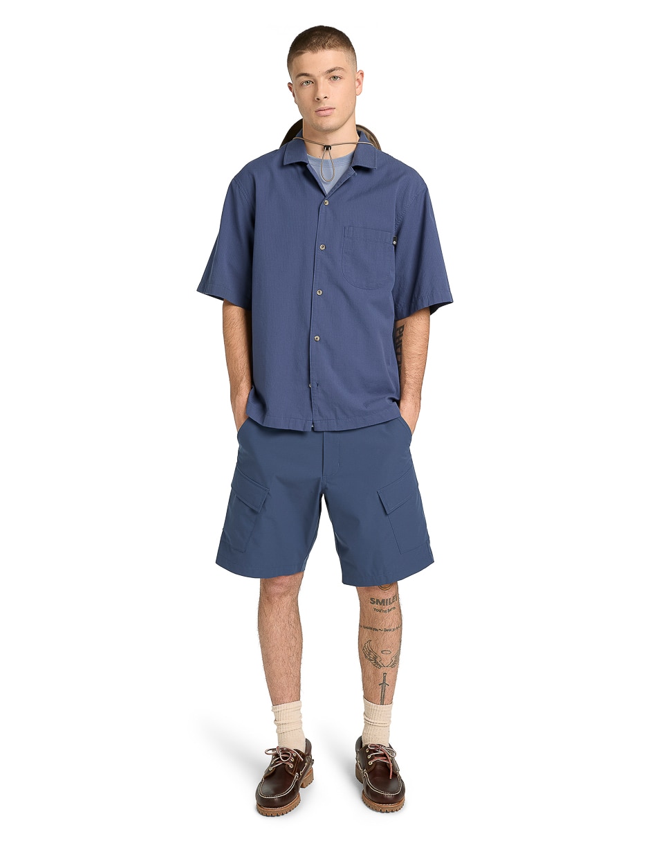 Camisa casual de algodón manga corta para hombre 2