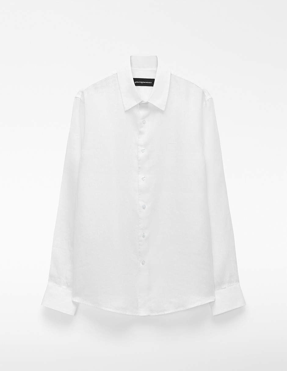 Camisa casual de lino manga larga para hombre 5