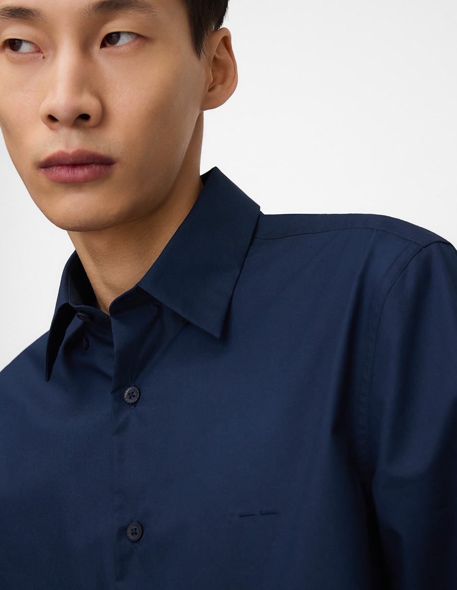Camisa casual de algodón manga larga para hombre 4