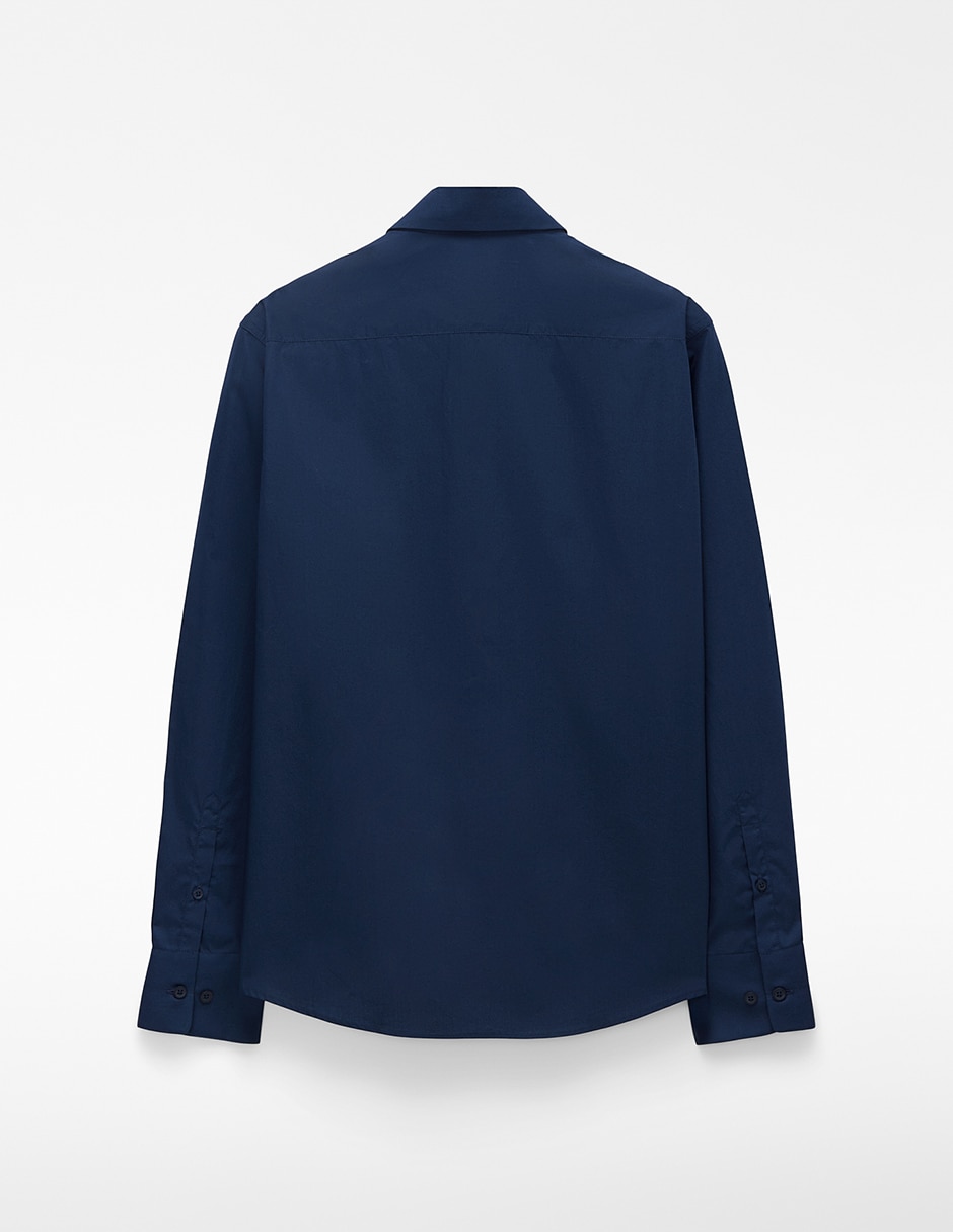 Camisa casual de algodón manga larga para hombre 6