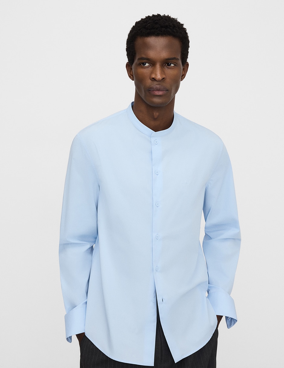 Camisa casual de algodón manga larga para hombre Camisa casual de algodón manga larga para hombre