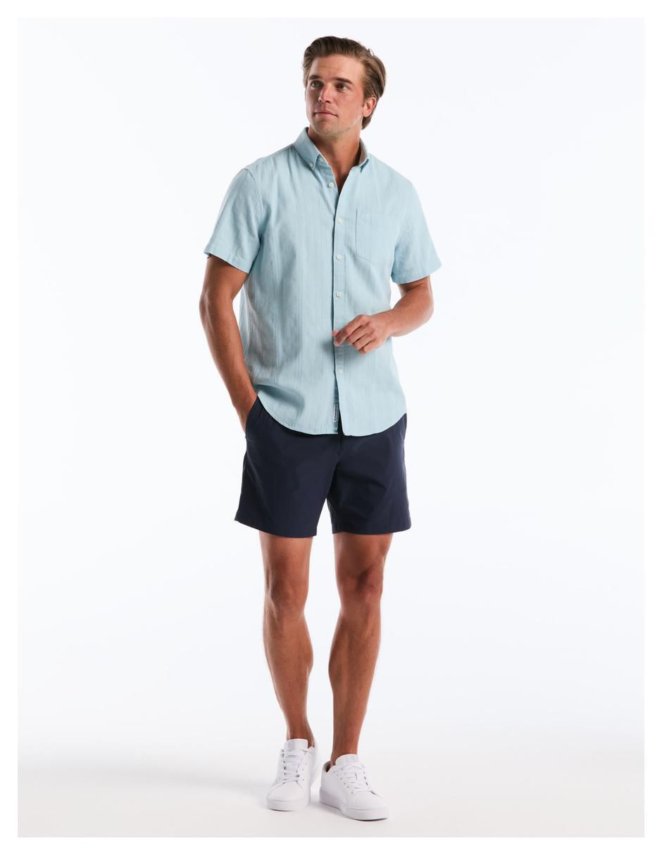 Camisa casual de algodón manga corta para hombre 4