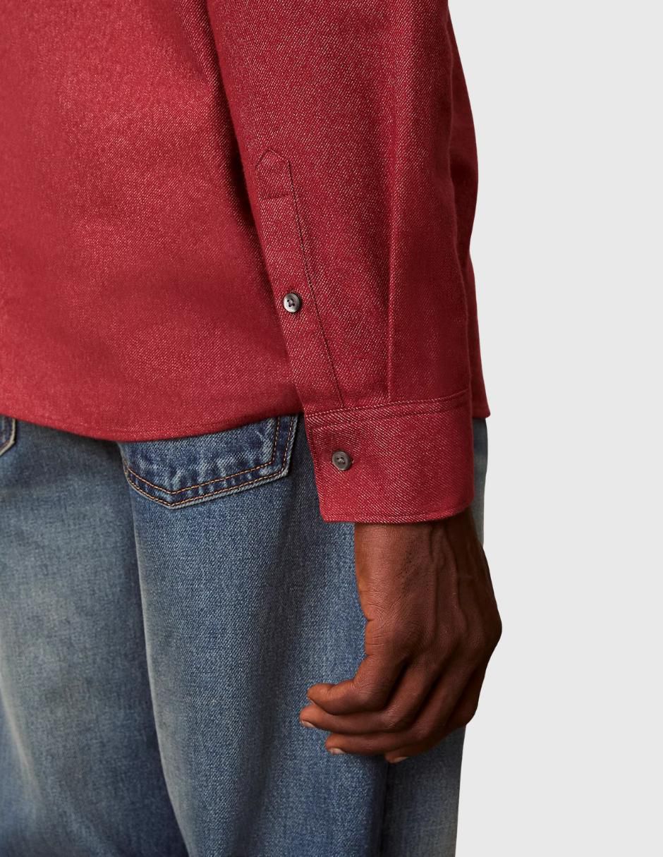 Sobrecamisa business casual manga larga para hombre 4
