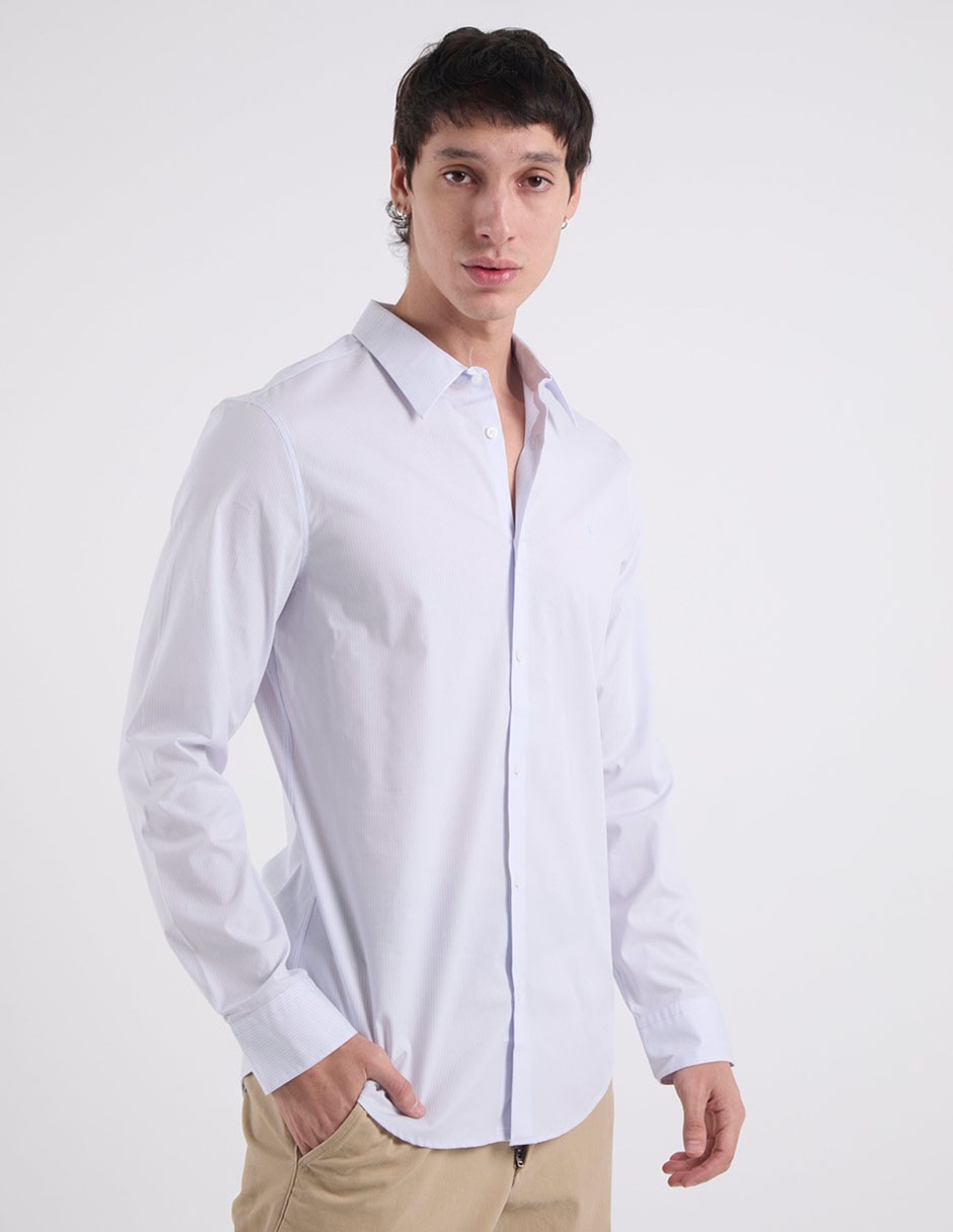 Camisa casual manga larga para hombre