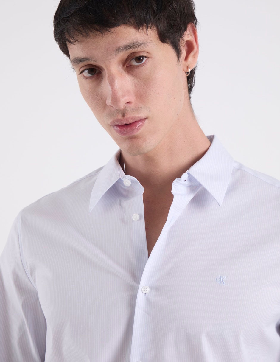 Camisa casual manga larga para hombre 4