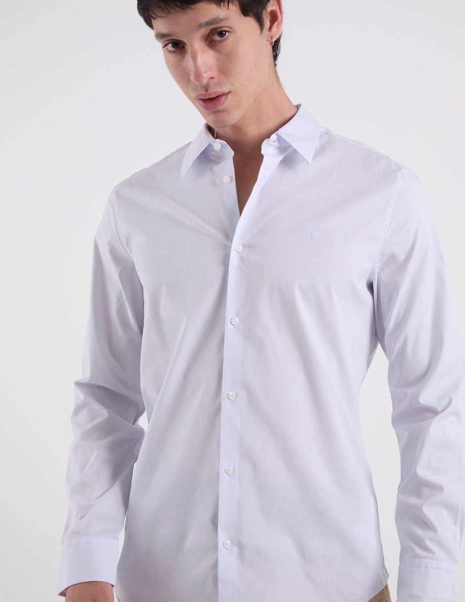 Camisa casual manga larga para hombre 5