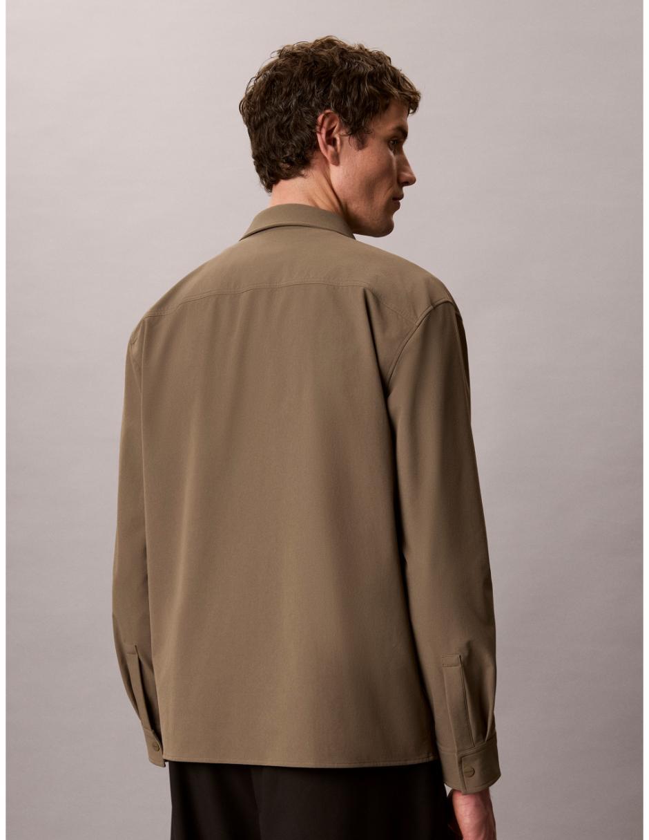 Sobrecamisa casual manga larga para hombre 4
