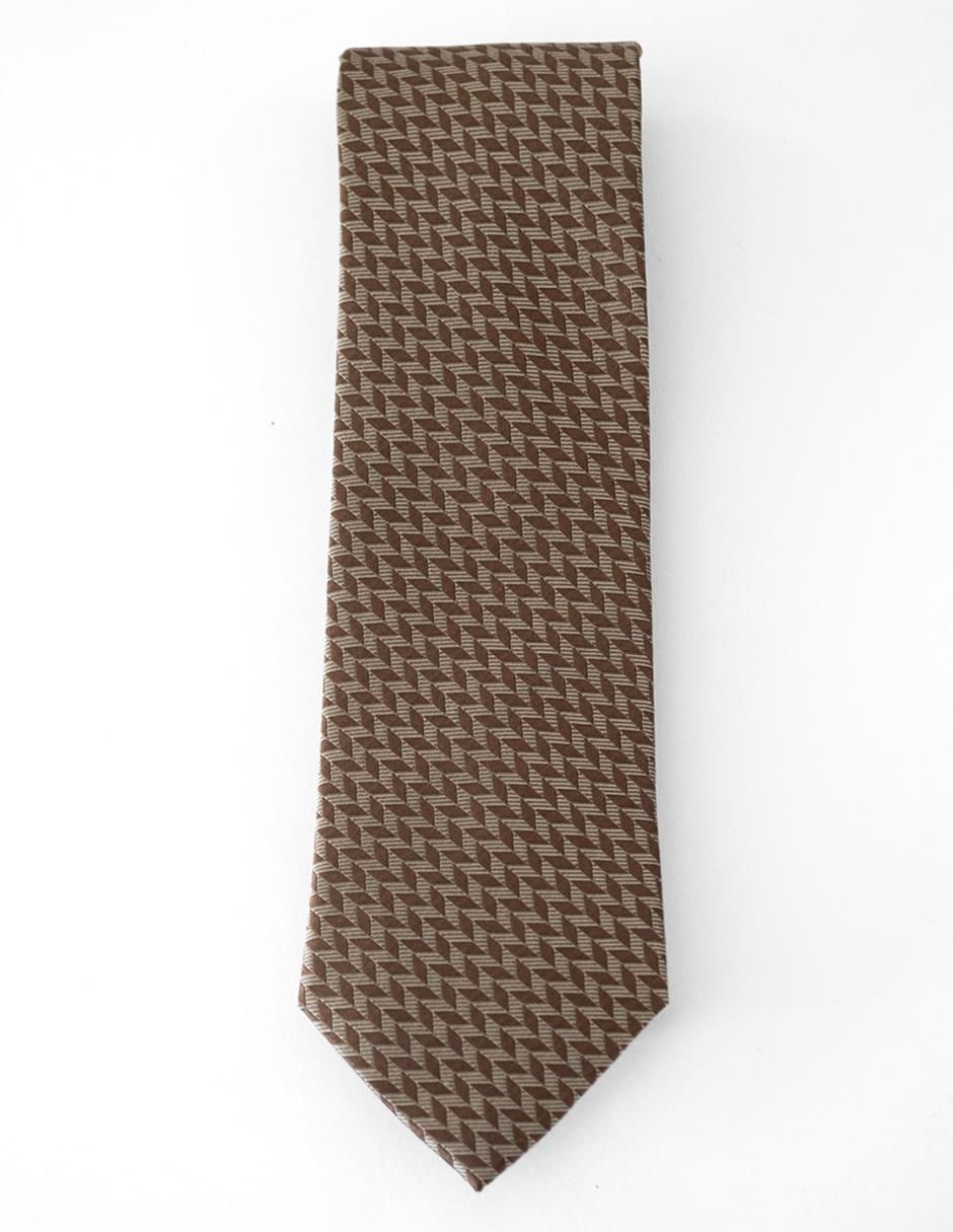 Corbata regular de seda estampado geométrico para hombre 2