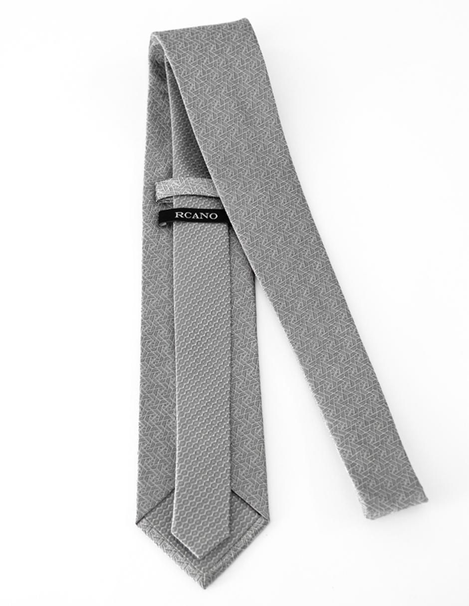 Corbata regular de seda estampado geométrico para hombre 3