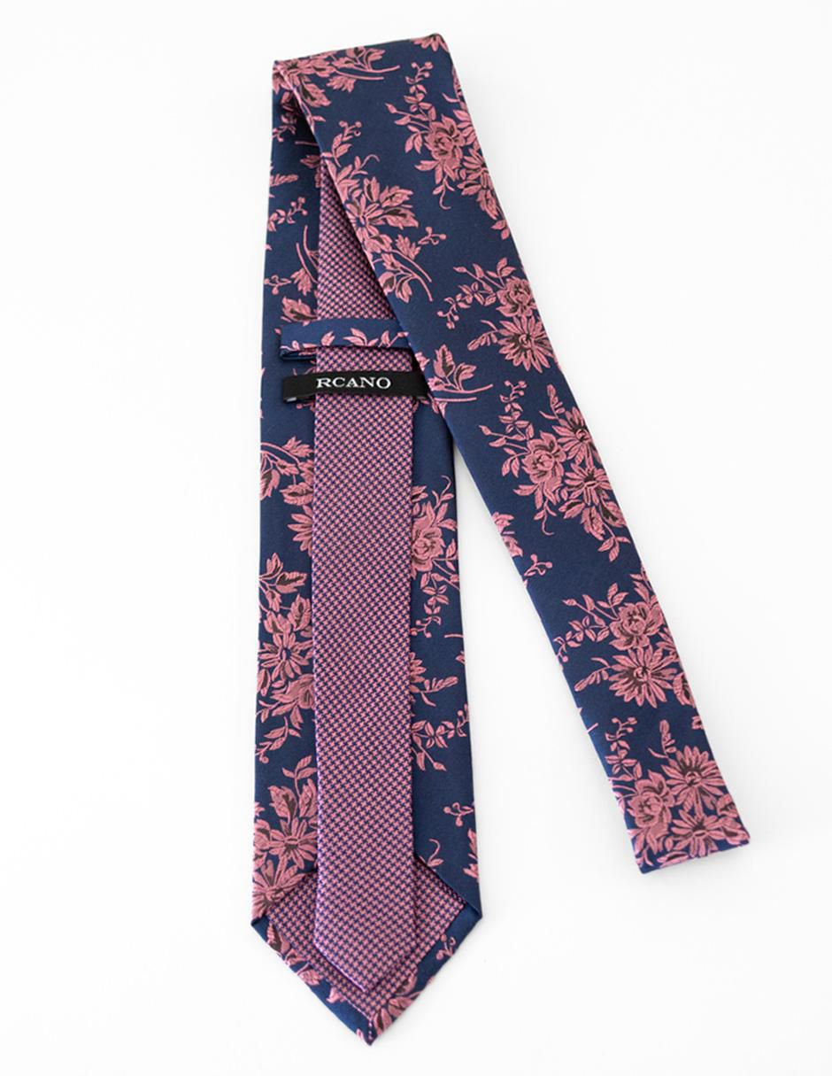 Corbata regular de seda estampado floral para hombre 3