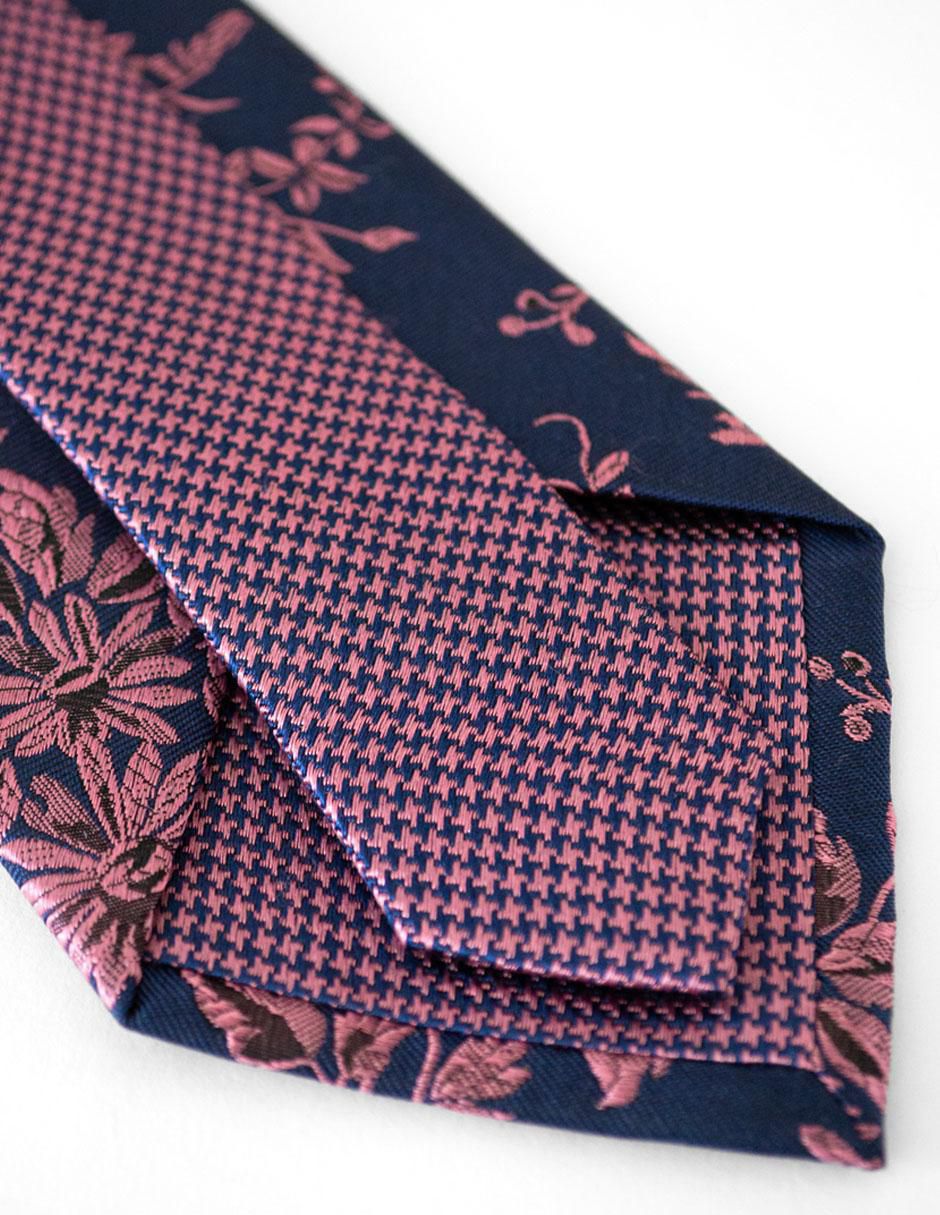 Corbata regular de seda estampado floral para hombre 5