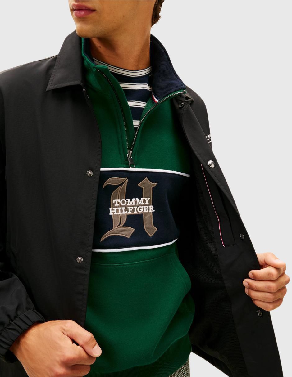"chamarra" casual tommy hilfiger sin colección no "de" algodón sin capucha "para hombre"