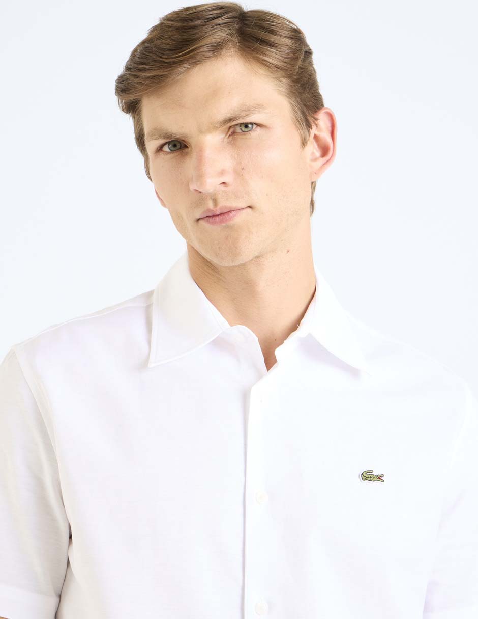 Camisa casual de algodón manga corta para hombre 4