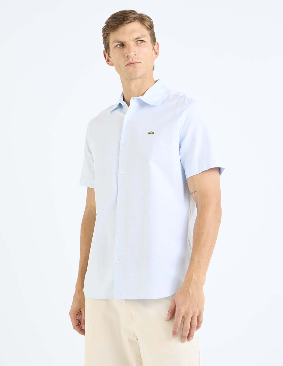 Camisa casual de algodón manga corta para hombre