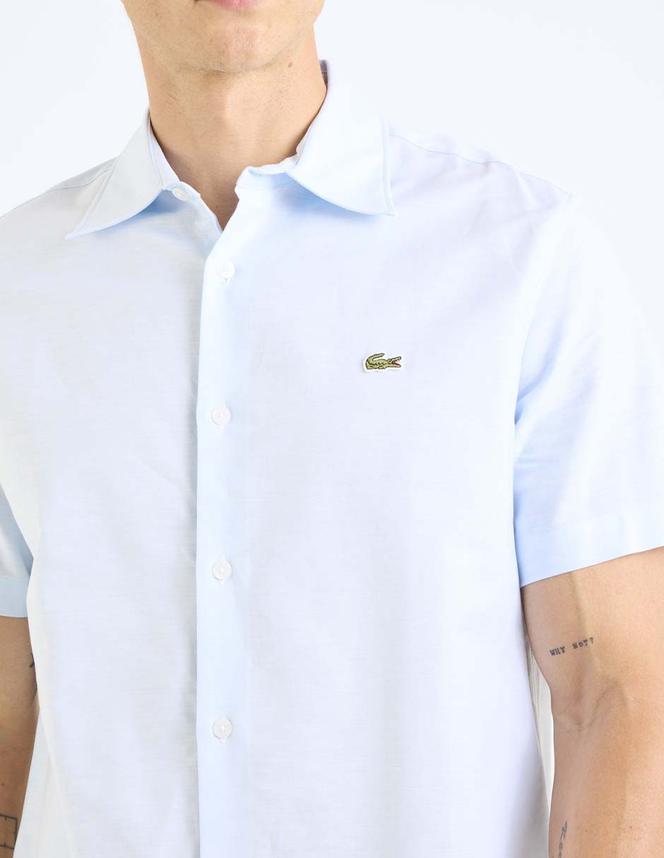 Camisa casual de algodón manga corta para hombre 5