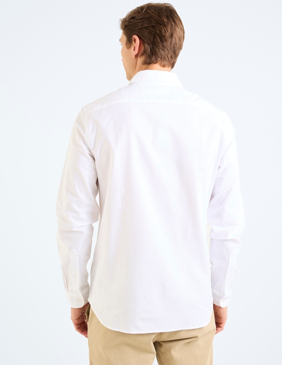 Camisa casual de algodón manga larga para hombre 6