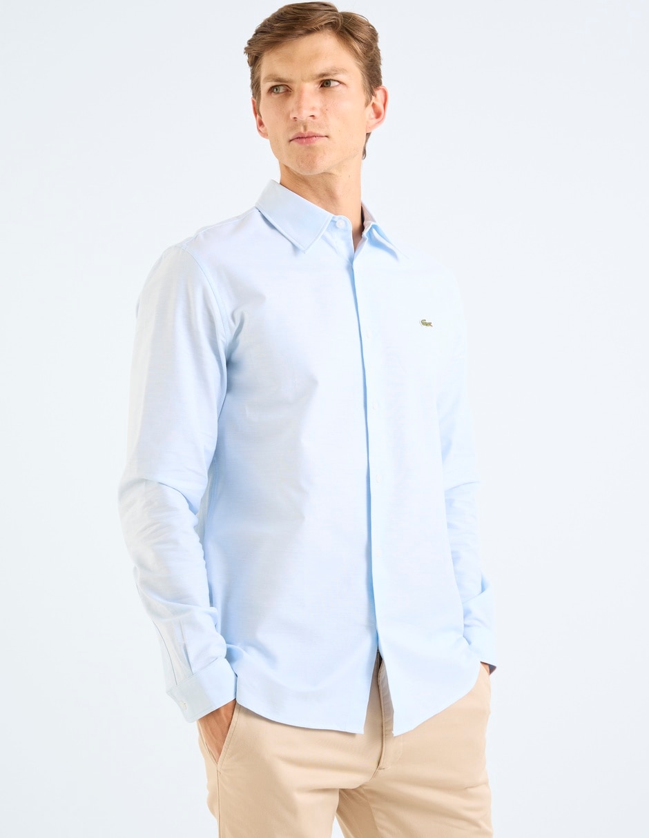 Camisa casual de algodón manga larga para hombre 2