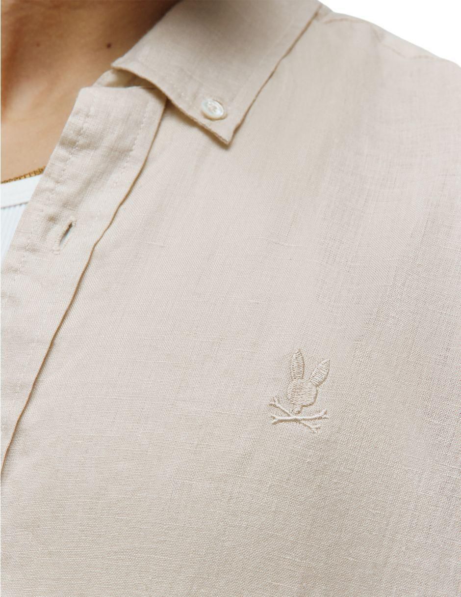 Camisa casual de lino manga larga para hombre 5